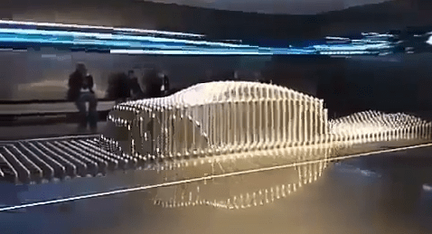 kinetic car presentation installation