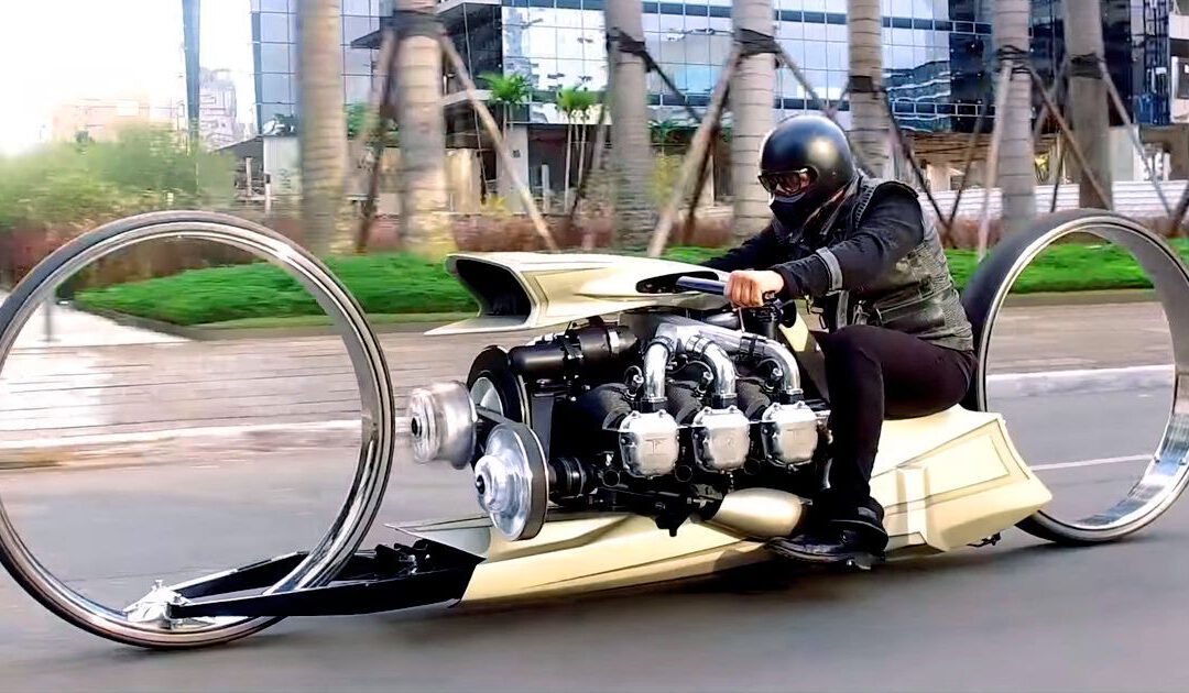 Futuristic motorbike