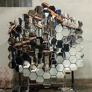 Interactive mirror installation by PrusaLab.